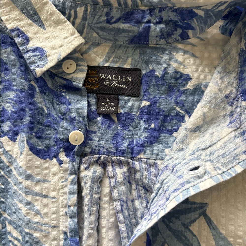 Blue Floral Men's Shirt